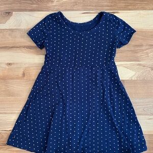 GAP Navy Blue Polka Dot Short-Sleeve Knit Dress